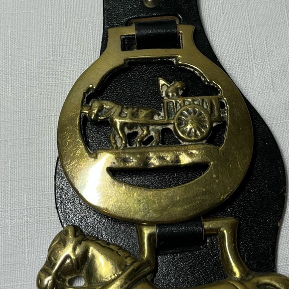 Vintage Brass Horse Harness Bridle Medallions on leather
Collectible. Western - Picture 4 of 6